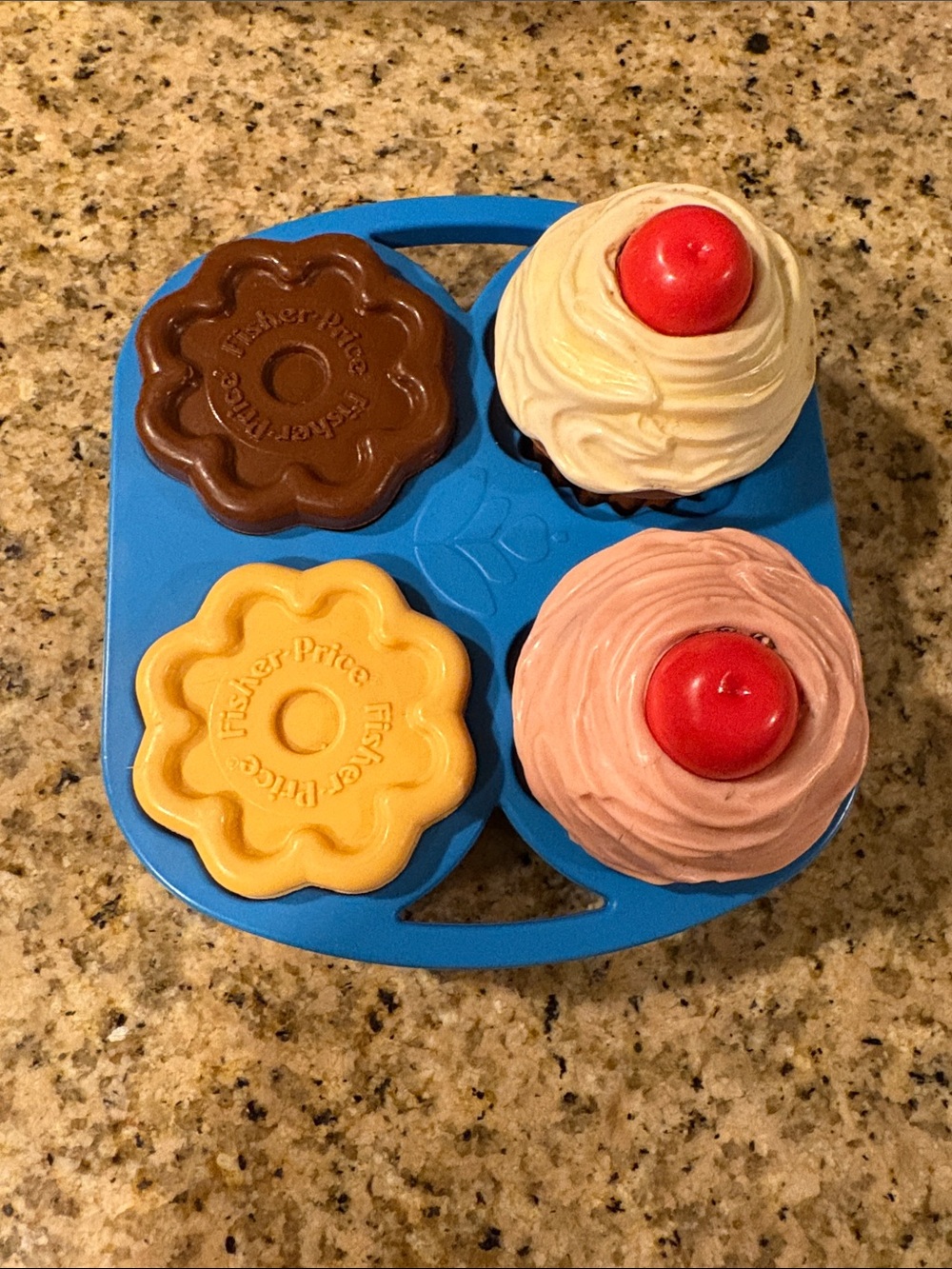 Fisher-Price Kids Cupcake & Cookie Playset - Blue with Red, Brown, Cream, Yellow